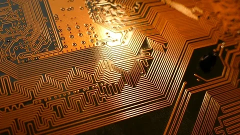 The chip on the board. Video stock 82876606