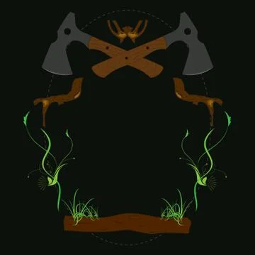 Chip-board, forest theme Stock Illustration