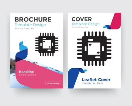Chip brochure flyer design template 免费库存插图