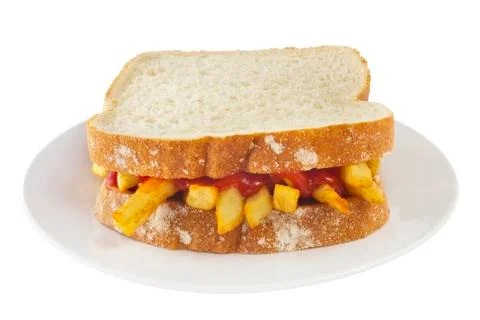 Chip butty Stock Photos