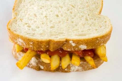 Chip butty Stock Photos