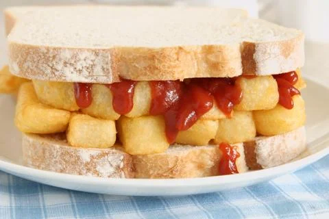 Chip butty Foto stock