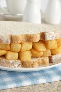 Chip butty Stock Photos
