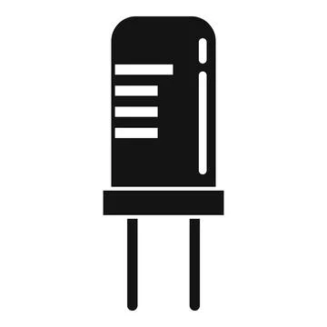Chip capacitor icon simple vector. Diode component Stock Illustration