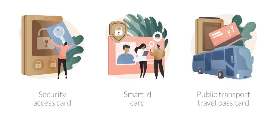 Chip card abstract concept vector illustrations. Stock Illustration