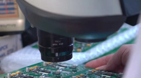 Chip is checked under the optical unit Video stock 65495524