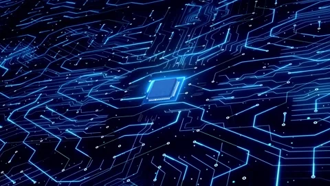 Chip circuit board and circuit diagram Stock Footage 202113316