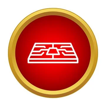 Chip circuit board icon representing microchip processing technology Stock Illustration