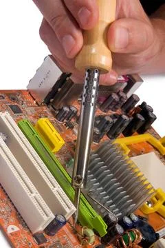 Chip for a computer chip for a computer with various elements Copyright: x... Stock Photos