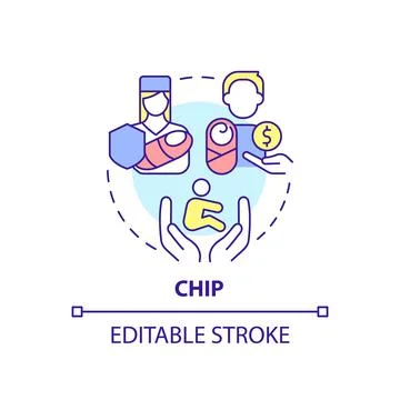 CHIP concept icon Stock Illustration