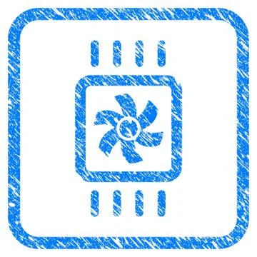 Chip Cooling Framed Stamp Illustrazione stock
