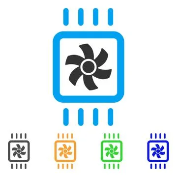Chip Cooling Vector Icon Stockillustratie