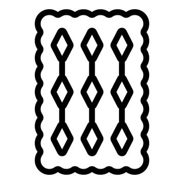 Chip cracker icon outline vector. Food biscuit イラスト素材