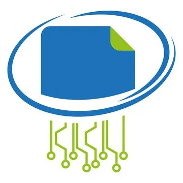 Chip, Data, Data Security, Data Usage, Digital Data, Logo Stock Illustration