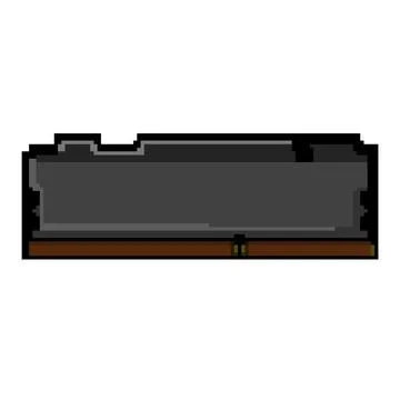 Chip desktop memory pixel art vector illustration Illustrazione stock