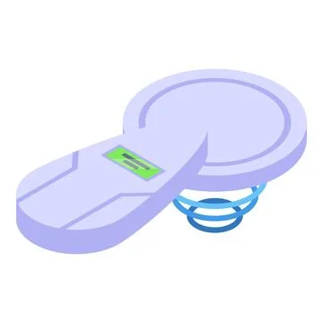 Chip electronic icon isometric vector. Silicon loss data Stock Illustration