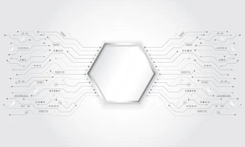 Chip electronic pattern for computer technology, 库存插图