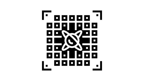 Chip entangled qubits quantum computer glyph icon animation Stock Footage 326142158