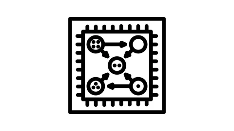 Chip entangled qubits quantum computer 動画素材 326747751