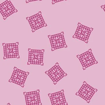 Chip entangled qubits quantum computer line seamless pattern イラスト素材