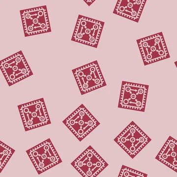 Chip entangled qubits quantum computer glyph vector seamless pattern 스톡 일러스트