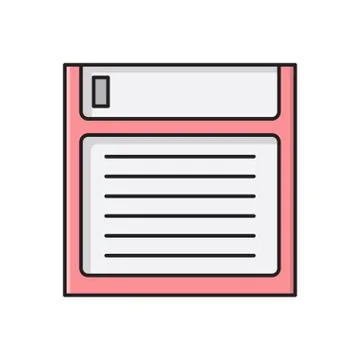 Chip flat color icon 库存插图