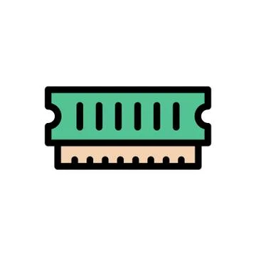 Chip flat color icon Stock Illustration