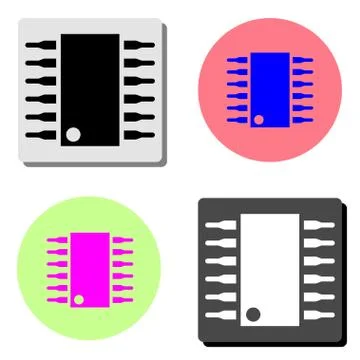 Chip. flat vector icon 스톡 일러스트