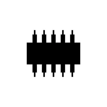 Chip Flat Vector Icon Stock Illustration