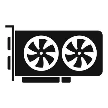 Chip gpu card icon simple vector. Graphic pc Stock Illustration