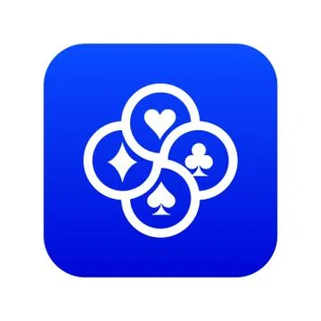 Chip icon blue vector Illustrazione stock