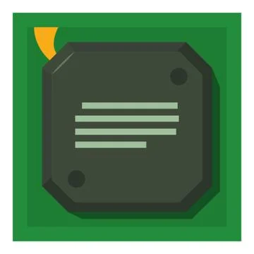 Chip icon, cartoon style Stock Illustration