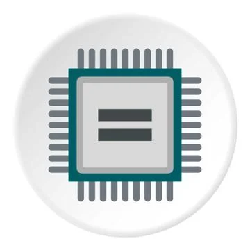 Chip icon, flat style 스톡 일러스트