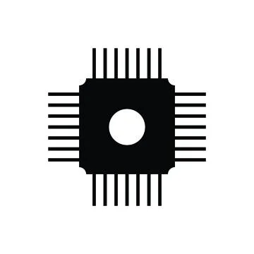 Chip icon flat vector illustration. Stock Illustration