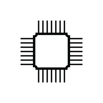 Chip icon flat vector illustration. 스톡 일러스트
