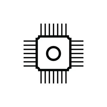 Chip icon flat vector illustration. 스톡 일러스트