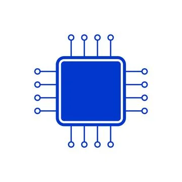 Chip icon flat vector illustration. 스톡 일러스트