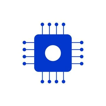 Chip icon flat vector illustration. 스톡 일러스트