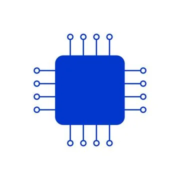Chip icon flat vector illustration. 스톡 일러스트