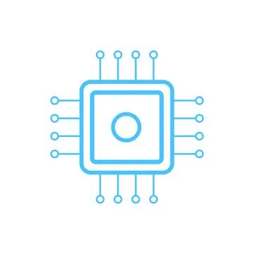 Chip icon flat vector illustration. 스톡 일러스트