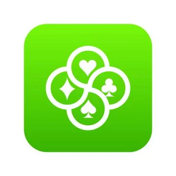 Chip icon green vector Stock Illustration