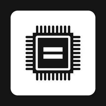 Chip icon, simple style 스톡 일러스트