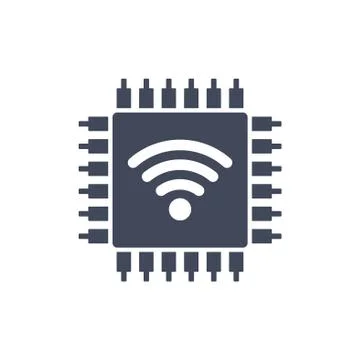 Chip Icon Vector flat design style Stock Illustration