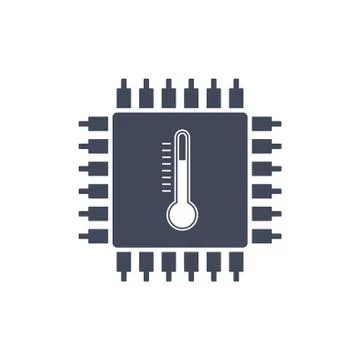 Chip Icon Vector flat design style Illustrazione stock