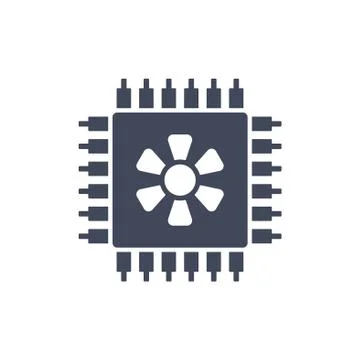 Chip Icon Vector flat design style Stock Illustration