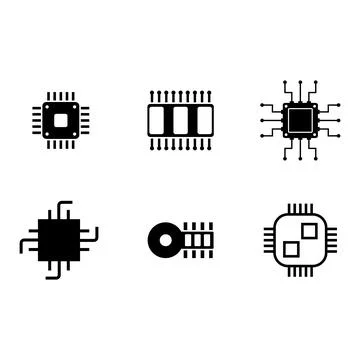 Chip icon vector Stock Illustration