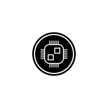 Chip icon vector Illustrazione stock