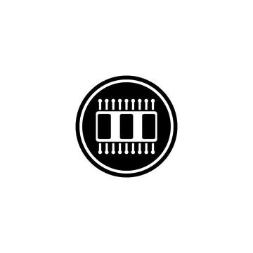 Chip icon vector Stock Illustration