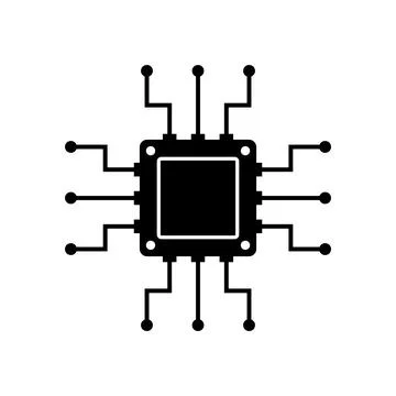 Chip icon vector 스톡 일러스트