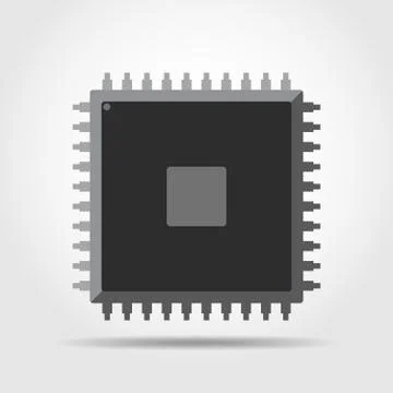 Chip icon. Vector illustration. Stock Illustration